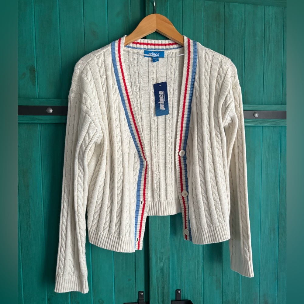 NWT Prince Brand Cable Knit Cardigan